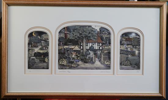Graham Clarke (1941-) Joes Place largest 10 x 11.5in.